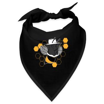 Imker Biene - Bandana - Schwarz - Vorne