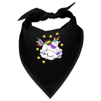 Einhorn Einhörner - Bandana - Schwarz - Vorne