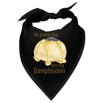 Dampfnudel Germknödel Mohn Vanille Soße - Bandana - Schwarz - Vorne