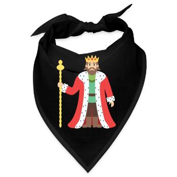 König - Bandana - Schwarz - Vorne