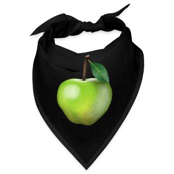 Grüner Apfel - Bandana - Schwarz - Vorne