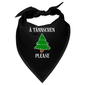Ä Tännschen Please Attention Lustige Tannenbaum - Bandana - Schwarz - Vorne