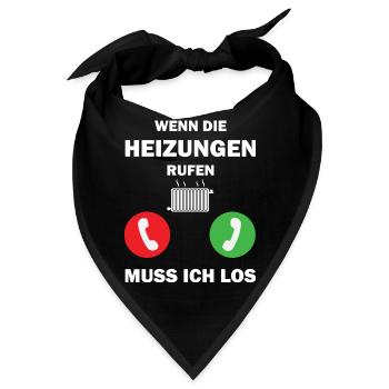 Heizungsbauer Heizungsbau Klempner Installateur - Bandana - Schwarz - Vorne