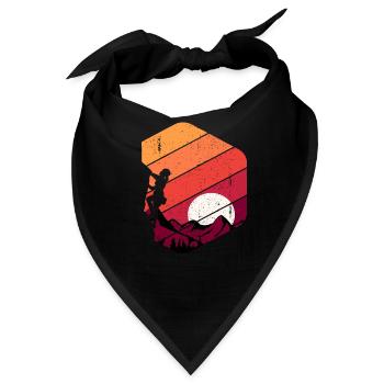 Felsklettern Klettern Retro - Bandana - Schwarz - Vorne