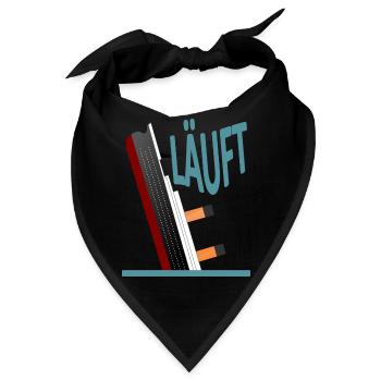 Läuft-Titanic-Version 2 - Bandana - Schwarz - Vorne