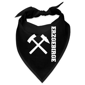 Erzgebirge Bergbau - Bandana - Schwarz - Vorne