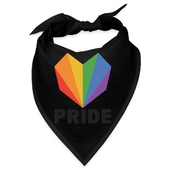 LGBT Gay Rainbow for Friends and Community - Bandana - Schwarz - Vorne