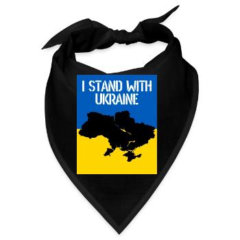 Ukraine - Bandana - Schwarz - Vorne