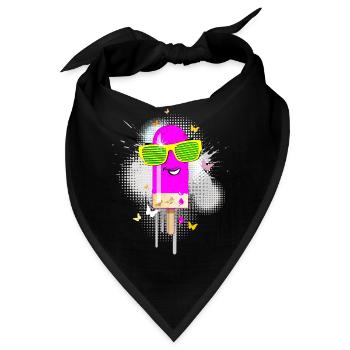 Eis am Stiel Sommerhitze coole Sonnenbrille lecker - Bandana - Schwarz - Vorne