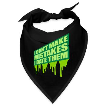 Date Mistakes Zitat Logo - Bandana - Schwarz - Vorne