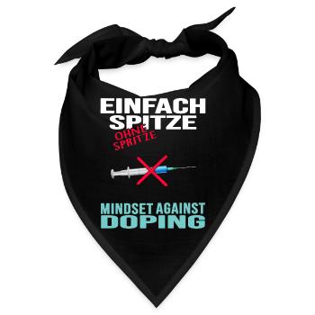 antidoping dopamin no doping teamplay mindset - Bandana - Schwarz - Vorne