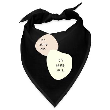 Ich atme ein und raste aus - Bandana - Schwarz - Vorne