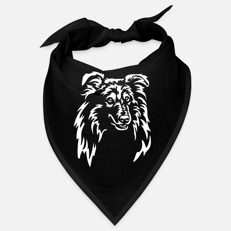 Sheltie Head « Black Edition » Bandana