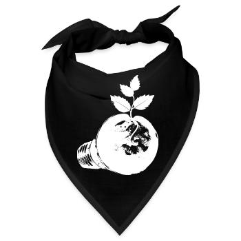 Blüh auf mit Grün - Bandana - Schwarz - Vorne