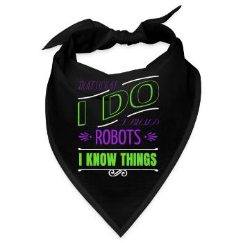 boys bday quote sci fi sayings automatic - Bandana - Schwarz - Vorne