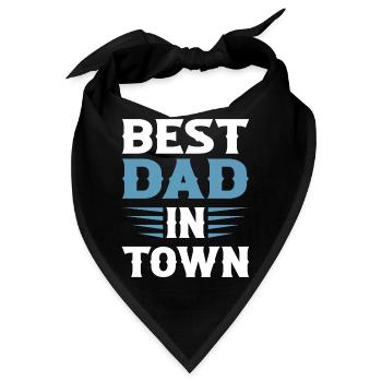 Best Dad in Town - Bandana - Schwarz - Vorne