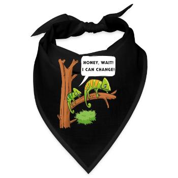 Chameleon Reptile Owner Lizard Reptile Pet - Bandana - Schwarz - Vorne