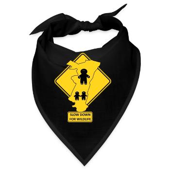Das Elsass verlangsamt die Tierwelt - Bandana - Schwarz - Vorne