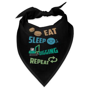 Baggerfahrer - Bandana - Schwarz - Vorne