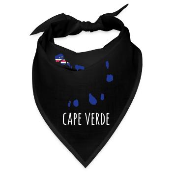 Kap Verde Flagge Cabo Verde Flagge - Bandana - Schwarz - Vorne