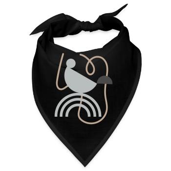 Abstraktes Design - Bandana - Schwarz - Vorne