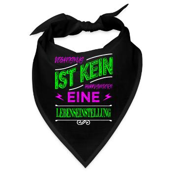 geburtstagsgeschenkidee bday veganer gesundheit - Bandana - Schwarz - Vorne