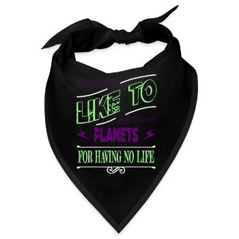 telescope funny sayings spaceship geek - Bandana - Schwarz - Vorne