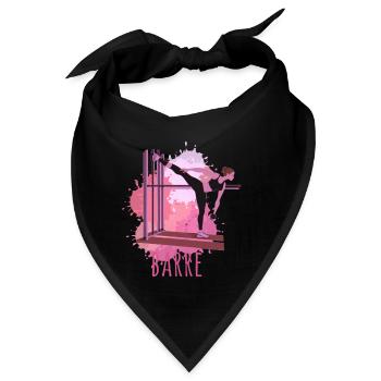 Barre, gymnastik,Sport, Illustration - Bandana - Schwarz - Vorne