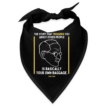 Carl Jung Quote Translated To Gen Z - Baggage - Bandana - Schwarz - Vorne