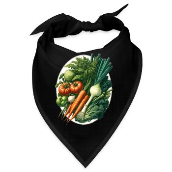 Gemüse - Bandana - Schwarz - Vorne