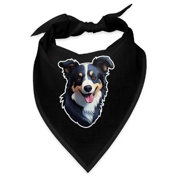 Border Collie - Bandana - Schwarz - Vorne