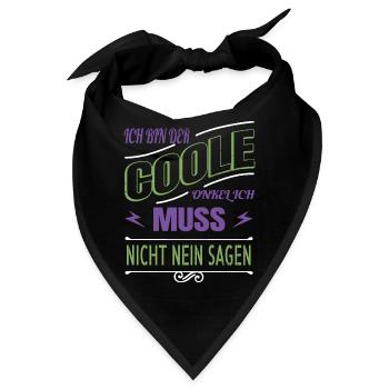 coole sprüche cooler onkel eigenschaft - Bandana - Schwarz - Vorne