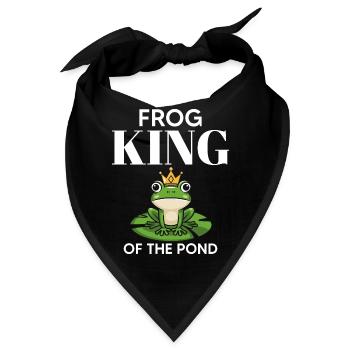 Froschkönig Des Teiches, Meister Des - Bandana - Schwarz - Vorne