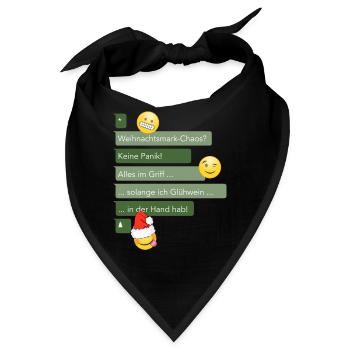 Weihnachtschaos im Griff - Bandana - Schwarz - Vorne