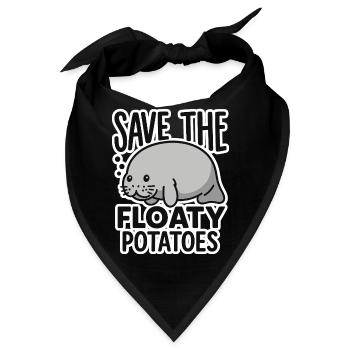 Save the floaty potatoes - Bandana - Schwarz - Vorne
