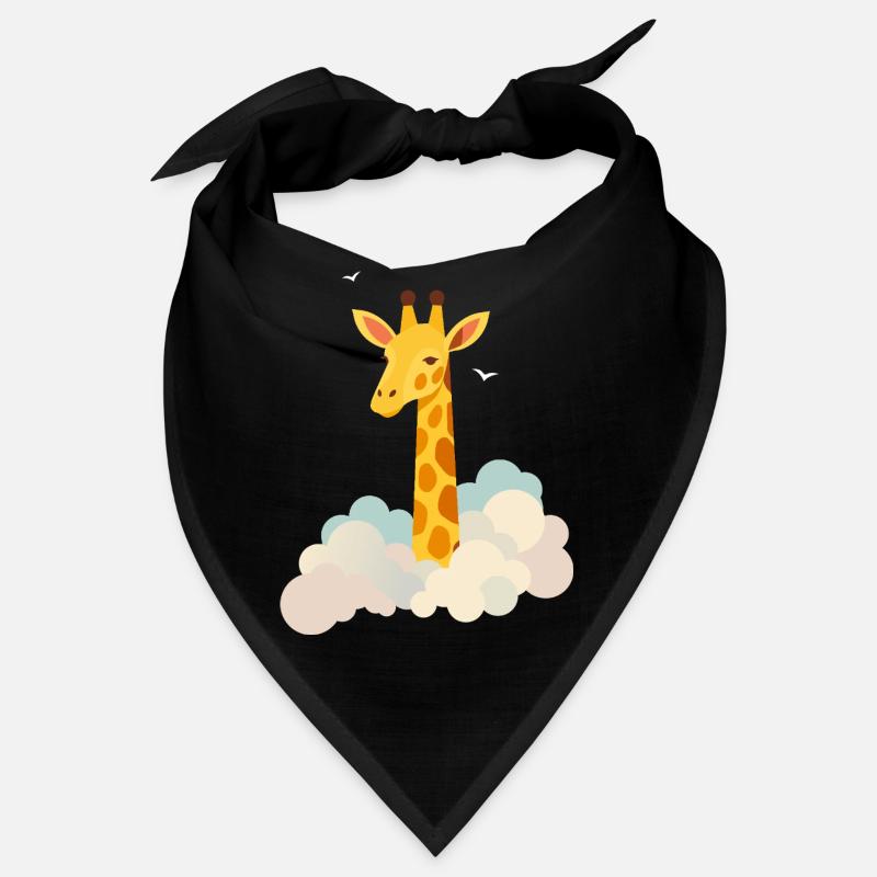 Douce girafe au-dessus des nuages – Motif onirique Bandana
