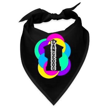 Wasserturm Langeoog bunt - Bandana - Schwarz - Vorne