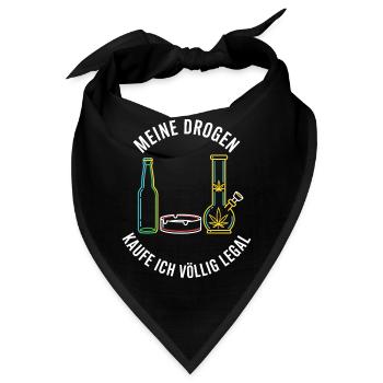 Meine Drogen – Völlig Legal ! - Bandana - Schwarz - Vorne