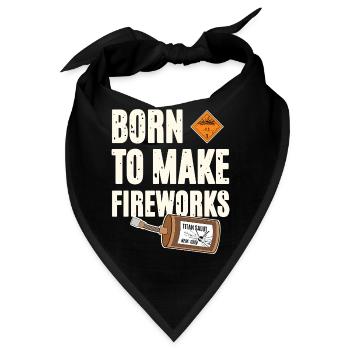 Born To Make Fireworks - Bandana - Schwarz - Vorne