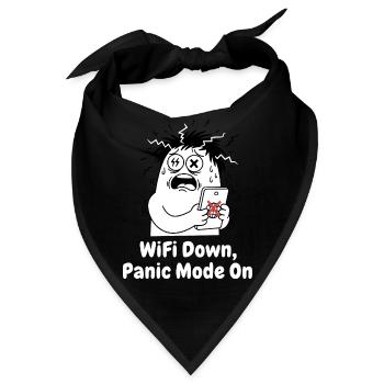 WiFi Ausfall Panikmodus - Bandana - Schwarz - Vorne
