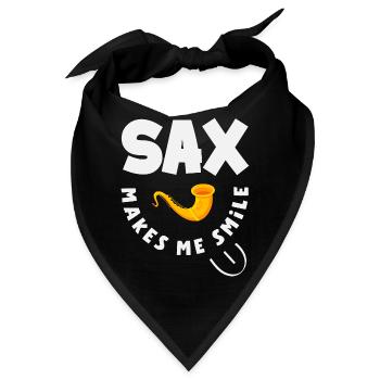 Saxofon - Bandana - Schwarz - Vorne