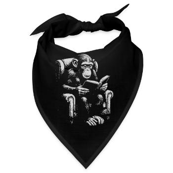 Affenlesen im Sessel - Bandana - Schwarz - Vorne