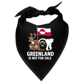 Grönland nicht zum Verkauf - Bandana - Schwarz - Vorne