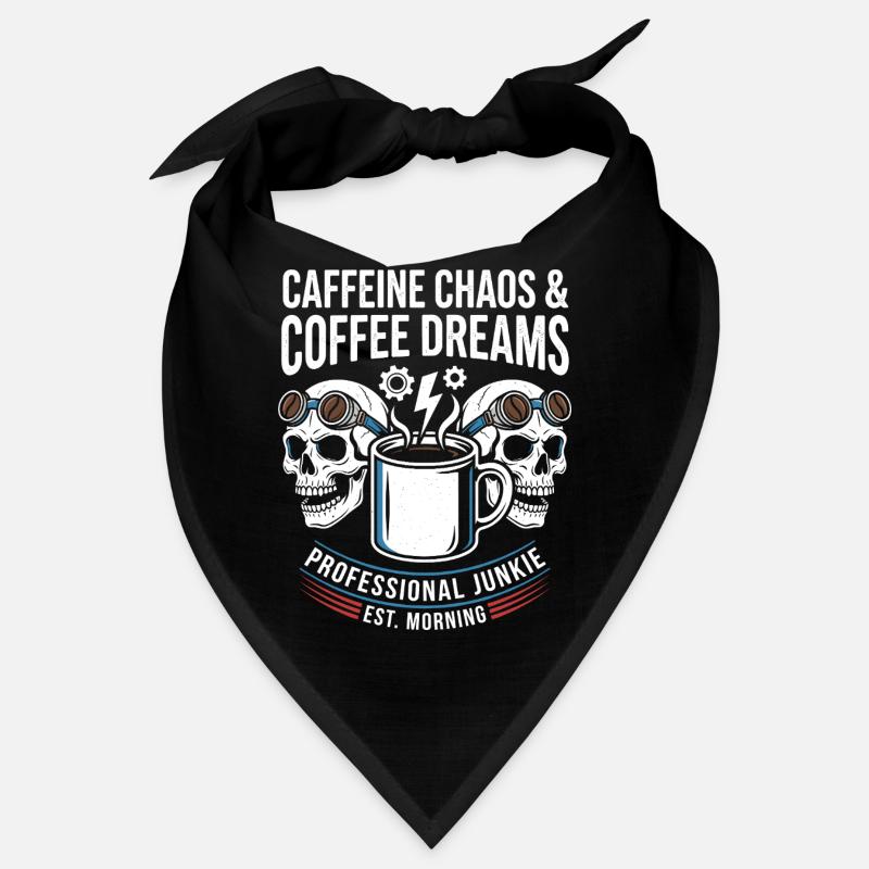 Coffee Mayhem Skulls Morning Junkie Design Bandana