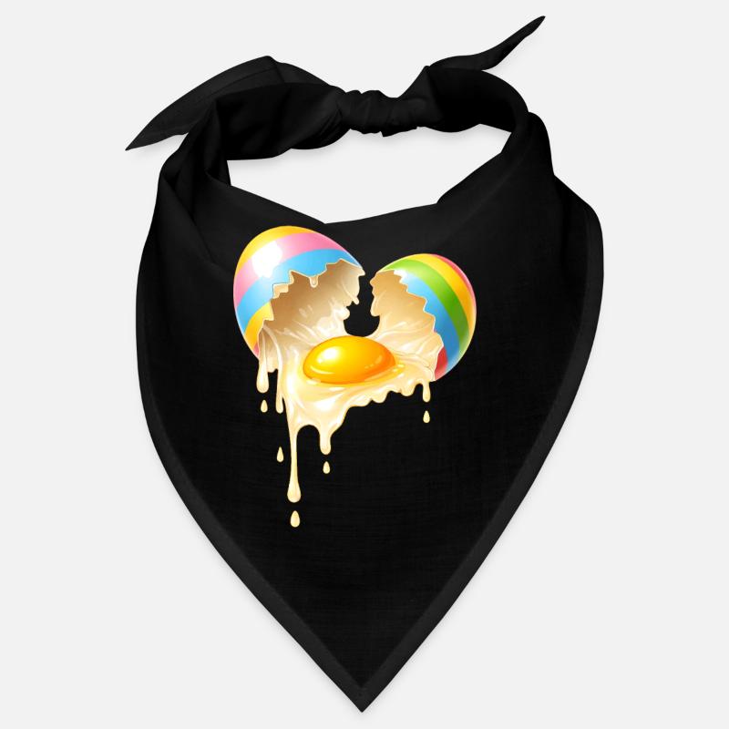 Broken Easter egg with flowing egg yolk Bandana