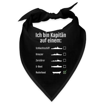Ich bin Kapitän auf einem... - Bandana - Schwarz - Vorne