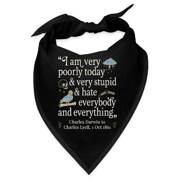Charles Darwin Lustiges Zitat - Bandana - Schwarz - Vorne