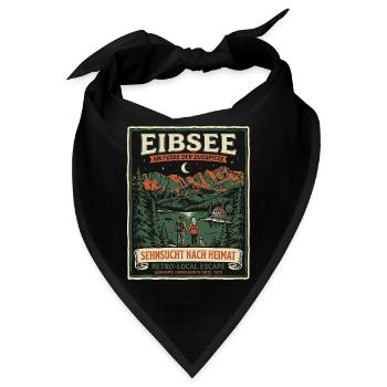 Eibsee Heimat - Bandana - Schwarz - Vorne