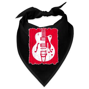 Graffiti-Gitarren-Silhouette - Bandana - Schwarz - Vorne