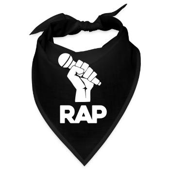 Rap Mic Silhouette - Bandana - Schwarz - Vorne